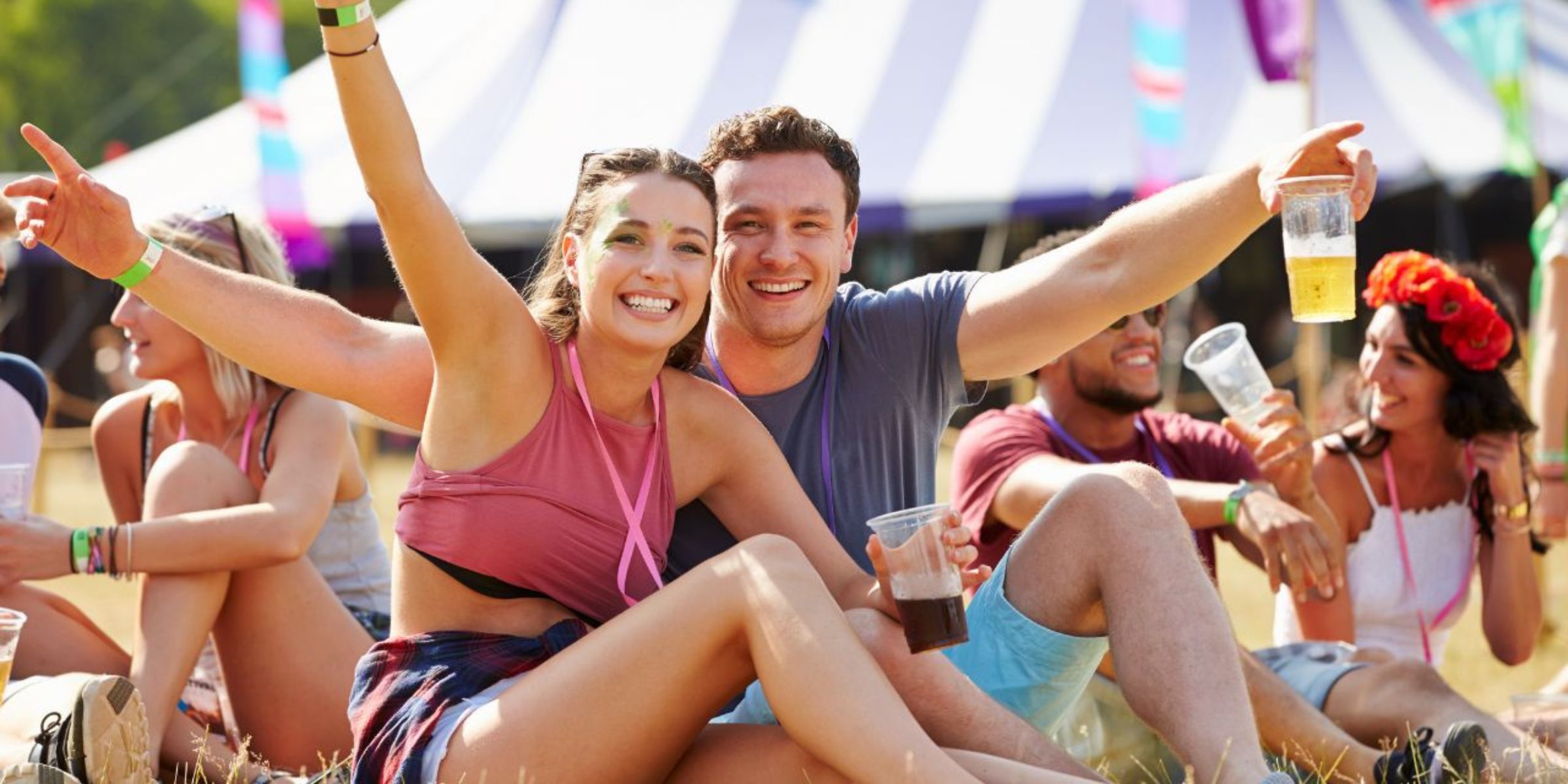 two concert goers enjoying a live production hosted by south Carolina's top event design company